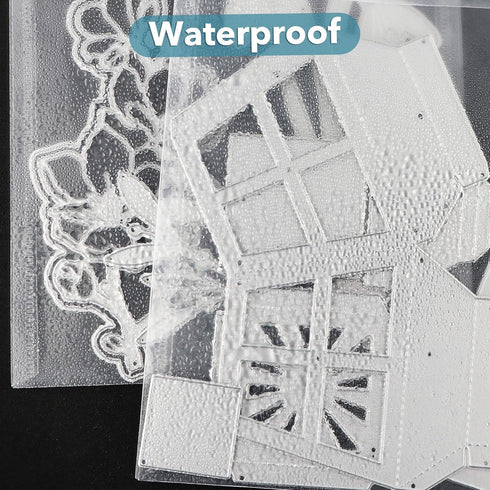 Briartw 20 Pcs 3.9x9.4" Slimline Storage Envelopes, Resealable Plastic Envelopes Pockets for Cutting Dies Stencil Crafts Organizer Holder,Clear St...