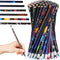 Geyee 36 Pcs Space Pencils for Kids Hawaiian Themed Party Favors Assorted Shark Pencils Novelty Wood Pencils Fun Designs Writing Pencils with Eras...