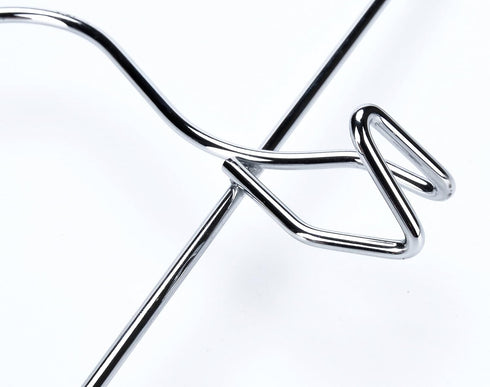 6 Quality Pants Hangers Heavy Duty Add-on Skirt/Slack Metal Hanger, Extra Wide Adjustable Clips, Multi Stackable Add on Hangers, Chrome, Jeans, Bo...