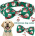ARING PET Christmas Dog Collar-Green Santa Claus Dog Collar with Bow, Adjustable Cotton Christmas Pet Collars Puppy Collars with Metal Buckle...