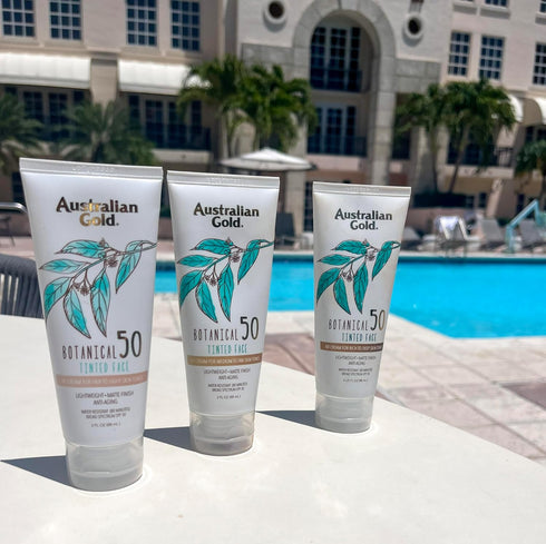 Australian Gold Botanical SPF 50 Tinted Mineral Sunscreen for Face, Non-Chemical BB Cream, Water-Resistant, Matte Finish, For Sensitive Facial Ski...