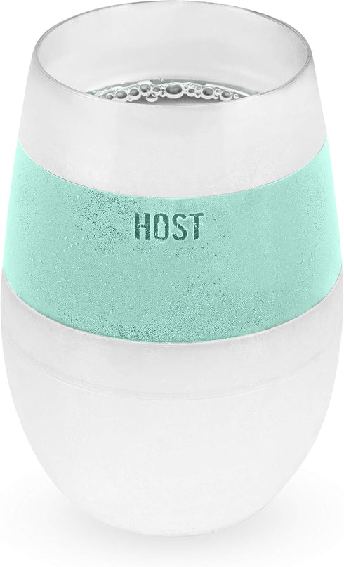 Host Cooling Cup, Set of 1 Double Wall Insulated Freezable Drink Chilling Tumbler with Freezing Gel, Glasses for Red and White Wine, 8.5 oz, Mint ...