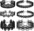 Yolev 6 Pieces Black Choker Necklace Set Black Choker Necklace Set Black Lace Tattoo Velvet Choker Gothic Necklace for Women,...