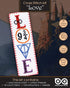 Counted Cross-Stitch Bookmark Kit 'HP Love' - DIY Set for Hand Embroidery with Pattern Design...