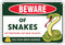 Venicor Snake Sign Decor - 8 x 12 Inches - Aluminum - Pet Snake Tank Accessories Tapestry Gifts Stuff Poster...