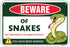 Venicor Snake Sign Decor - 8 x 12 Inches - Aluminum - Pet Snake Tank Accessories Tapestry Gifts Stuff Poster...