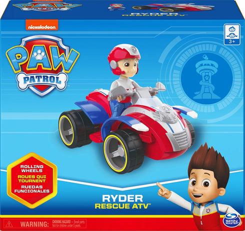 Paw Patrol, Ryder’s Rescue ATV Vehicle with Collectible Figure, for Kids Aged 3 and up...