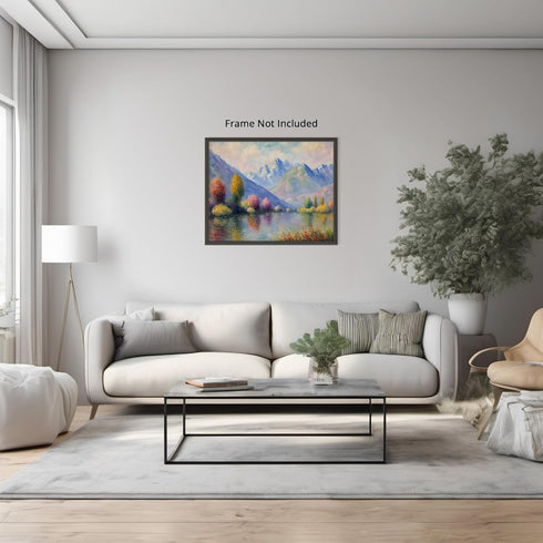 Posterizer 1 pcs- mountains and trees beautiful landscape nature 1-Landscape & Nature Art-Floral Botanical Art- Decor for Home & Office- unframed ...