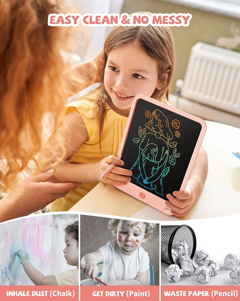 LCD Writing Tablet 10 Inch, Toys for 3 4 5 6 7 8 9 10 Year Old Boys Girls, Colorful Doodle Board Drawing Tablet, Gift for Boys Toddlers Age 3-12 Y...
