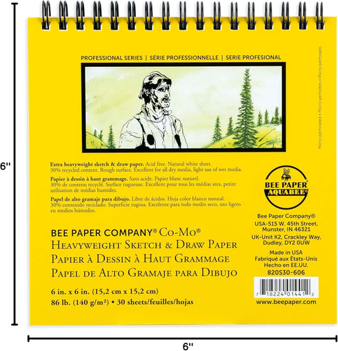 Bee Paper Co-Mo Sketch Pad, 6-Inch by 6-Inch...