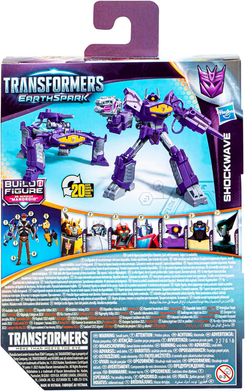 Transformers Toys EarthSpark Deluxe Class Shockwave Action Figure, 5-Inch, Robot Toys for Kids Ages 6 and Up...