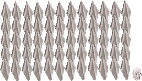 60 Pcs Microfiber Cleaning Cloths 7x6 Inch Grey Color for Cleans Lenses, Glasses, Screens, Cameras, iPad, iPhone, Cell Phone, Eyeglasses, Jewelry ...