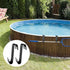 2pcs Poolside Pool Leaf Skimmer Net Holder, Pool Pole Hangers Swimming Pool Fence Hooks for Plastic Above Ground Equipment Hooks Pool Essential Ac...