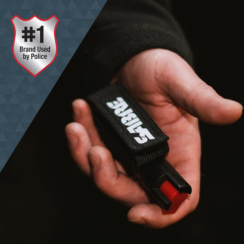 SABRE Runner Defense Spray, 3-in-1 Formula Contains Pepper Spray, CS Military Tear Gas & UV Marking Dye, Max Strength, Reflective Hand Strap For E...