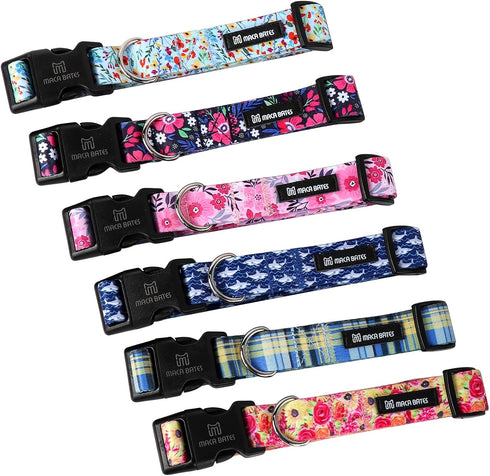 Maca Bates Designer Flower Pink Cute Dog Collar Spring Collars for Girl Female Para Perros Chihuahua Pitbull Birthday Gift for Small Medium Large ...