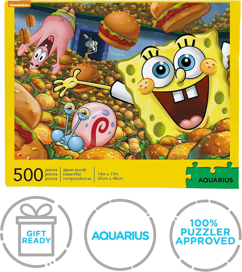 AQUARIUS SpongeBob SquarePants Puzzle (500 Piece Jigsaw Puzzle) - Officially Licensed SpongeBob Merchandise & Collectibles - Glare Free - Precisio...