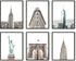 HAUS AND HUES New York City Wall Art Set of 6 - NYC Posters and Skyline Decor | 8" x 10" UNFRAMED...