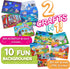 Craftikit ® Animal Foil Art & Rainbow Scratch Art for Kids - 2-in-1 Arts and Crafts Kit for Kids Ages 4-10 - Gifts for Girls, Boys & Toddlers Ages...