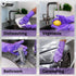 Dog Washing Gloves with Bristle Scrubbers, Reusable Silicone Gloves ideal for Pet Bathing, Massaging & Grooming (Purple)...