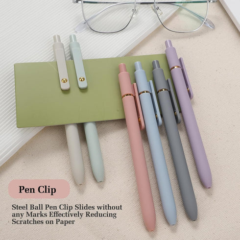 FIOVER Gel Pens, 6pcs 0.5mm Fine Point Black Ink Pens, Smooth Writing Pens for Journaling, Nurse Aesthetic Cute Pens, School Office Home Supplies,...
