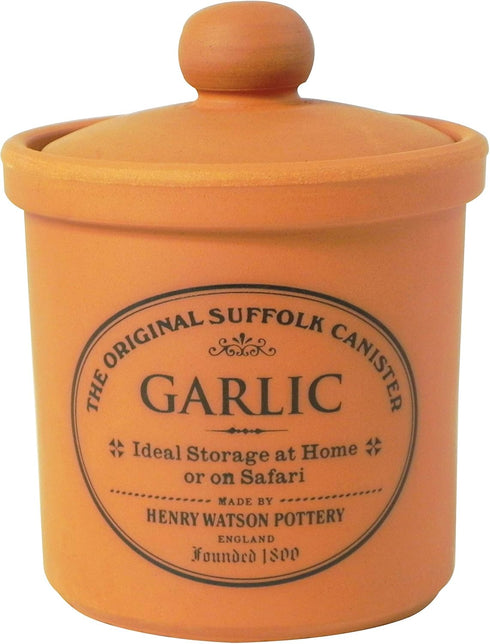 Henry Watson - Garlic Keeper - Terracotta - Made in England - The Original Suffolk Collection - 3.8 inches x 4 inches...