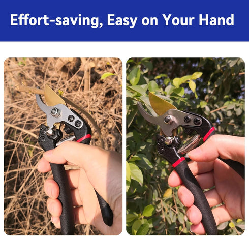 Garden Pruning Shears, Hamind Heavy-Duty Garden Clippers, Garden Scissors, Tree Ttrimmers and Flower Shears, Multipurpose Garden Shears for Garden...