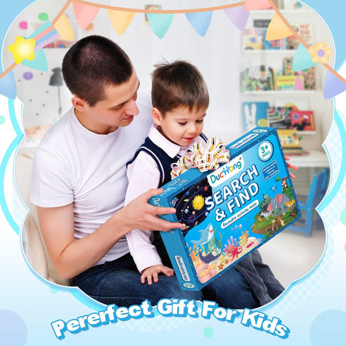 Preschool Learning Activity, Search and Find for Ages 3-5, Perfect for Kids, Art and Craft Activities, Gifts for 3,4,5,6 Year Old Boys and Girls...