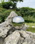 8 Inch Gazing Globe Mirror Ball in Silver Stainless Steel, Polished Hollow Ball Reflective Garden Sphere Floating Pond Balls for Home Garden?Silve...