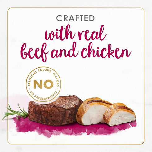 Purina Fancy Feast Wet Cat Food Natural Gourmet Naturals Natural White Meat Chicken and Beef Recipe in Wet Cat Food Gravy - (Pack of 12) 3 oz. Can...
