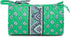 Vera Bradley Cotton Trapeze Cosmetic Makeup Organizer Bag, Garden Green Leaf...