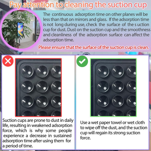 2PCS Silicone Suction Phone Case Mount,Non Slip Suction Cup Phone Mount,Hands-Free Phone Accessories Holder for Selfies and Videos,Silicon Adhesiv...