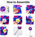 timecity 4 PCS Pinwheels Rose Red & Dark Blue Wind Spinners 9.5inch Sparkly Garden Pinwheel Reflective Windmills Scare Birds Animal Away Spinner f...