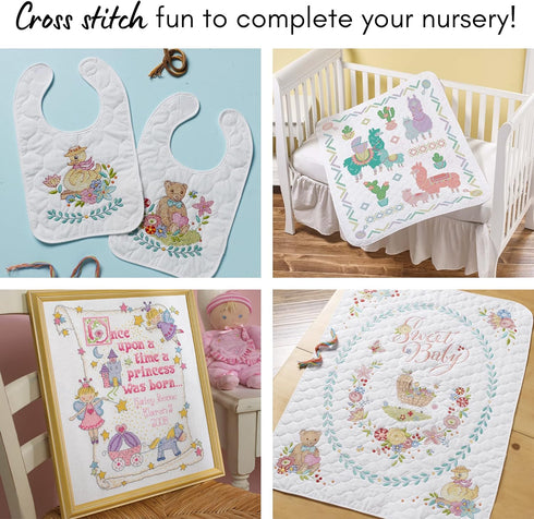 Bucilla 47916E Stamped Embroidery Kit, 6", Floral Deer......