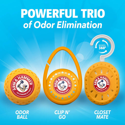 Arm & Hammer Odor Busterz, Clip N Go, 8 Count Deodorizer Pack - Deodorizer, Carpet Fresh, Odor Remover, Pet Fresh...