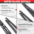 Replacement for Hyundai Tucson 2010-2015, Rear Windshield Wiper Arm Blade Set - OTUAYAUTO Factory OEM Style 988111H000...