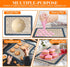Macaron Silicone Baking Mat Set 2 Half Sheet Grey Non-Stick Reusable Baking Mats Food Grade Silicone Cookie Sheet Bakeware Mat for Oven Macarons M...