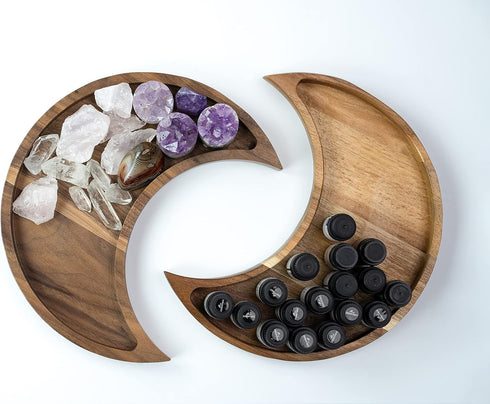 Room Decor Home Decor Jewelry Organizer - Walnut Wood Tray with Spiritual Accents, Jewelry Box, Perfume Organizer, Boho and Gothic Style, Trinket ...
