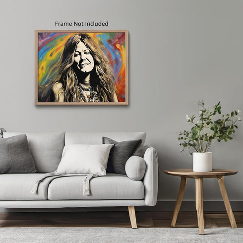 Posterizer 1 pcs- psychedelic funky hippie colorful person 2-Fantasy & Fiction Art-Retro Art- Living Room Bedroom Decor- unframed wall art...