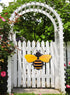 MACLARONX Wooden Bumble Bee Decor 12" Large Honey Bee Cutouts Wall Sign Crafts for Porch front door Home Patio Yard Garden Home Decorations...