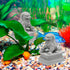 Asian Foo Dogs Lion Stone Statue,Pet Fish Tank Decor Mini Aquarium Decoration,Landscape Ornaments Accessories (Large)...