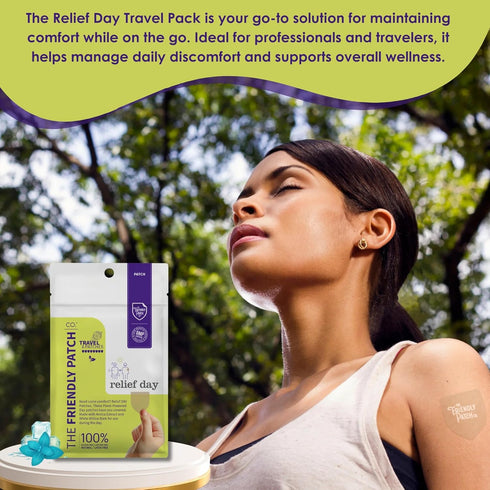 Relief Day Patch - Arnica, White Willow Bark, Saffron & Peppermint for Soreness and discomfort for Women and Men...