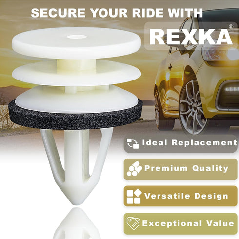 Rexka 20pcs Door Trim Panel Retainer Clip 11519031 Compatible with GM Chevrolet Hummer H2 Equinox Camaro GMC Terrain Cadillac ATS CTS SRX Ford Edg...
