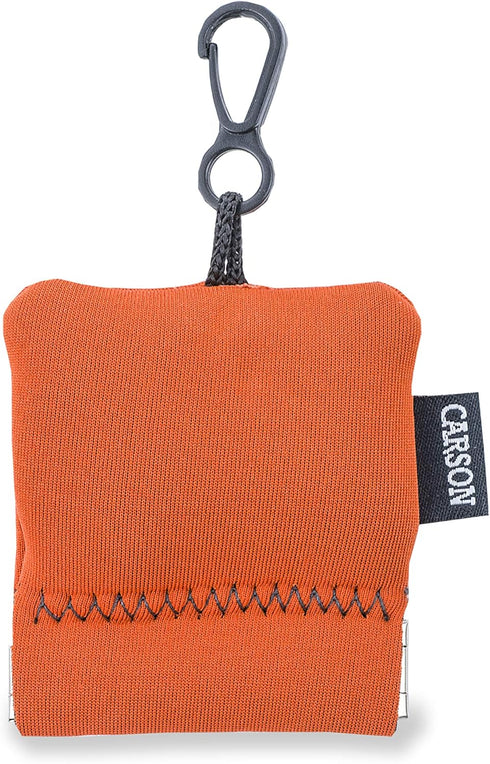 Carson Stuff-It Pro Microfiber Lens Cloth Cleaning System for Glasses, Smartphones, Tablets, Optics, Lenses, Cameras and More, 8.0'' x 8.0'' - Ora...