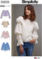 Simplicity Easy Women's Flared Sleeve Blouse Sewing Patterns, Sizes 14-22...