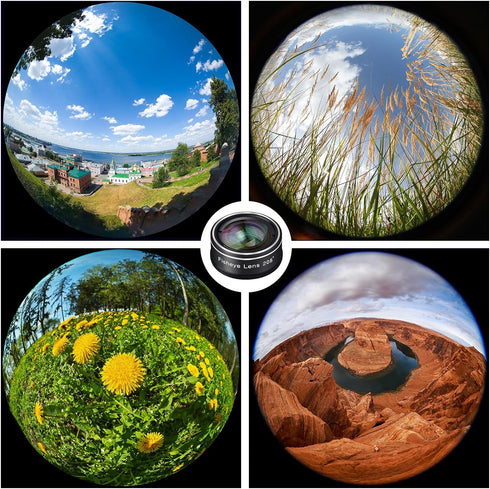 Phone Camera Lens, 198 Fisheye Lens + 120 Super Wide-Angle Lens + 20x Macro Lenses Camera Photography Accessories kit Gadgets for iPhone Samsung A...