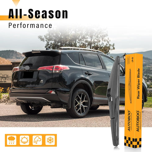 10 Inch Rear Wiper Blade Replacement for TOYOTA RAV4 2018 2017 2016 2015 2014 2013 Highlander 2022 2021 2020 Jeep Compass 2021 2020 2019 2018 -Gen...