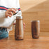 S'well Stainless Steel Traveler, 16oz, Teakwood, Triple Layered Vacuum Insulated Containers Keeps Drinks Cold for 24 Hours and Hot for 12, BPA Fre...
