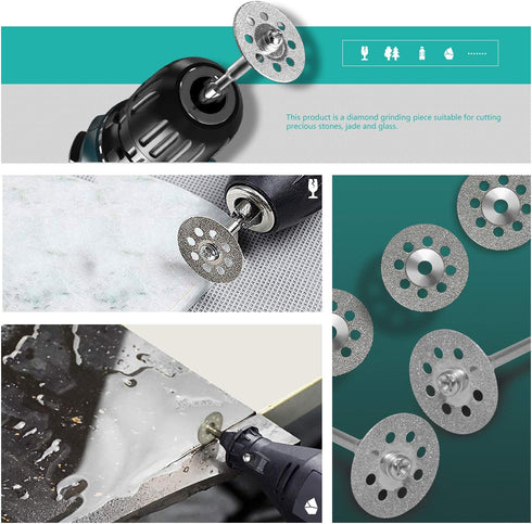 Cutting Wheel Set Compatible with Plastic 36pcs for Rotary Tool, HSS Circular Saw Blades 6pcs, Resin Cutting Discs 20pcs, 545 Diamond Cutting Whee...