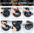 (2 Pack) 80/65-6 Inner Tube, 10x2.5 255x80 Replacement Inner Tubes, 10 Inch Thickened Pneumatic Tyres...