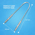 Tongue Scraper for Adults by HOKIN (2Pcs Oral Care Pack) Stainless Steel Tongue Cleaners Reduce Bad Breath 100% Metal tough Scrapers Men and Women...